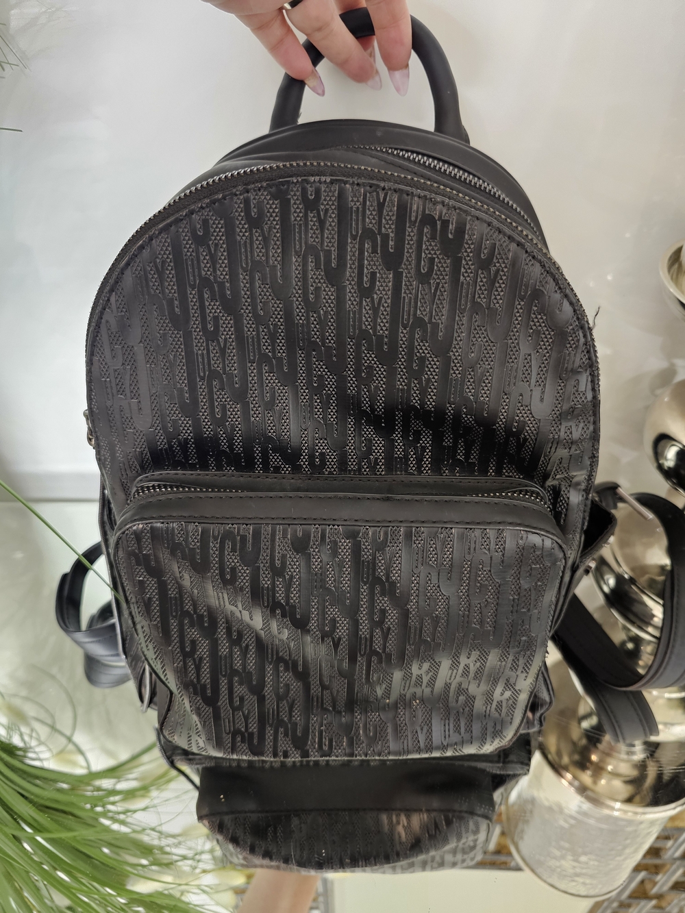 Juicy Couture Black Monogram Backpack